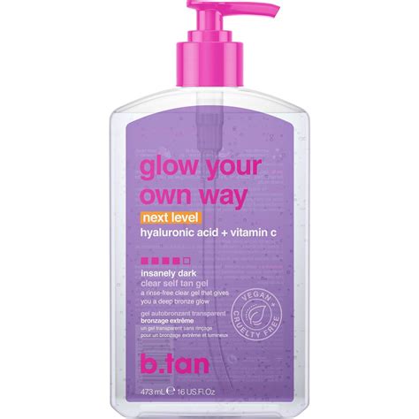 b tan clear tanning gel.